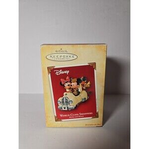 2004 Hallmark Keepsake Disney Ornament World- Class Shoppers Mickey & Minnie